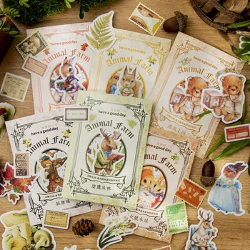 30 pacotes de atacado plantas da Floresta animais Scrapbooking adesivo de desenhos animados bonitos artística decoração de vários estilos de adesivos de 6 Escolhas