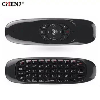 C120 Mini sem Fio de Voo Mouse Teclado Universal Controle Remoto Receptor USB luz de fundo do Controle Remoto para Android Smart TV da Caixa