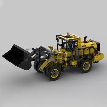 MOC-38914 pá Carregadeira Escavadeira Gelber Radlader Bagger por Springer83 Modelo de Bloco de Construção Emendados Elétrico do Brinquedo Quebra-cabeça Dom Crianças