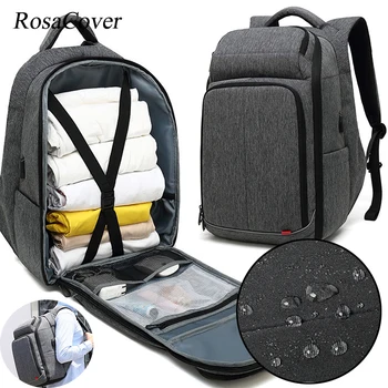 15.6 polegadas Backpack do Laptop para o Homem Repelente de Água Mochila com Porta USB de Carregamento de Viagem, Mochilas Masculinas Anti-roubo de Mochilas