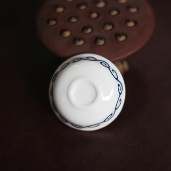 1Pc 1:12 Casa de bonecas em Miniatura Cerâmica Tigela de Sopa de Bacia Listras Azuis Tigela Grande Tigela de Arroz, o Modelo de Cozinha Decoração de Brincar de casinha de Brinquedo