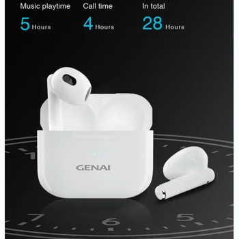 GANAI sem Fio Bluetooth Fones de ouvido TWS Fones de ouvido Bluetooth Toque de Controle Bluetooth 5.3 Fone de ouvido Portátil Mini Para o Telefone Esperto