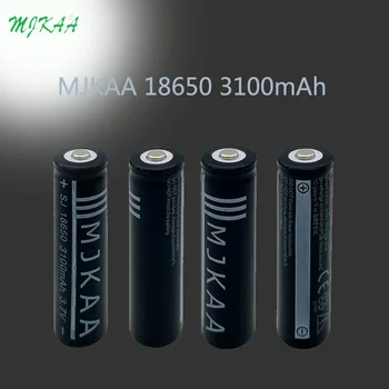 MJKAA 4/6Pcs 18650 3,7 V 3100mAh Bateria de Lítio Recarregável Led, Farol Lanterna Leitor de Speake Baterias Li-ion