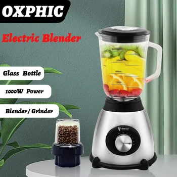 OXPHIC Eléctrica de Alta Velocidade Liquidificador Multifuncional juicer & Bean Moedor 2 em 1 Fruta E de Vegetais liquidificador em Vidro de Garrafa de 1,5 L