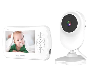 4.3 polegadas Tela IPS sem Fio de Vídeo do Monitor do Bebê de 2 Vias de Falar Bebê, Babá Câmera de Segurança de Modo VOX Monitoramento de Temperatura Babá