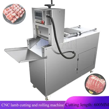 CNC cama de Quatro Corte de carne de Carneiro Máquina de Rolo de Congelamento de Carne Multifuncional Elétrico Cortador de Carne