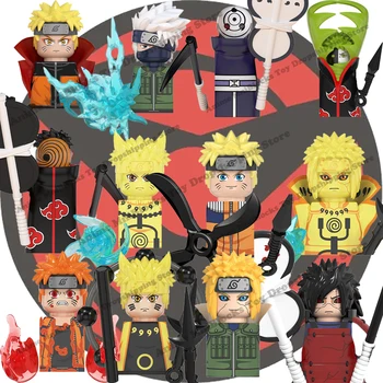 Naruto Blocos de Construção de Sasuke, Kakashi, Uchiha tijolos Anime Mini Figuras de Ação Cabeças de Montagem de Brinquedos de crianças Presentes de Aniversário WM6105