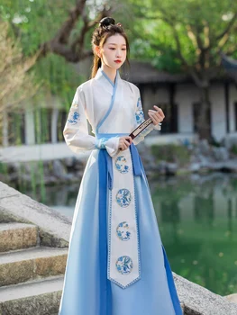 Original Hanfu, estilo Chinês, colar de cruz, cintura, saia, artes marciais do sexo feminino Xia, convidado estilo antigo clothin