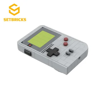 SETBRICKS Consola de Jogos Portátil Blocos de Construção do Modelo Retro Controlador da Máquina de Idéia de Tijolos Modelo de Brinquedos Criatividade Meninos Garoto Presente