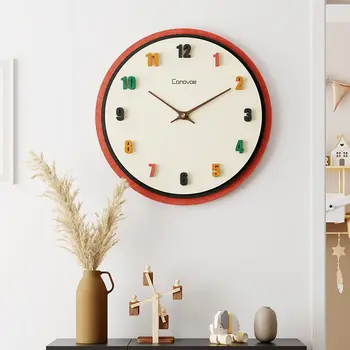Relógio De Quartzo Criativo Relógio De Parede Decoração Casa A Viver De Decoração De Acessórios Tempo Em Silêncio Números Redondos Relógio