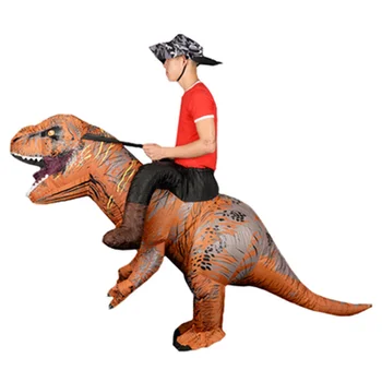 Dinossauro T-Rex inflável da camuflagem, do divertimento da mascote para adultos de role-playing, homens, mulheres, crianças, dinossauros cartoon