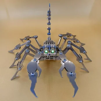 DIY Montagem Escorpião Modelo Mecânico do Aço Inoxidável Estática 3d Montagem do Quebra-cabeça do Inseto Cérebro Queima Modelo Criativa Decorações