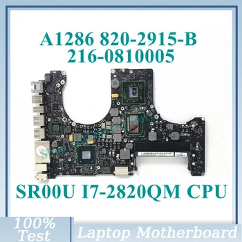 820-2915-B 2,3 GHZ Com SR00U I7-2820QM de CPU e a placa principal 216-0810005 Para a Apple A1286 Laptop placa-Mãe SLJ4P HM65 100% Testado Bom