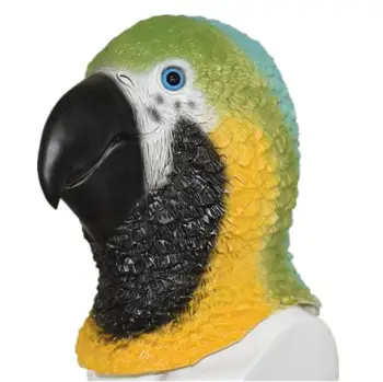 Novidade Papagaio Máscara de Látex de Borracha Animal, Pássaro, Máscara de Cabeça para o Halloween Cosplay, Festa a Fantasia, Adereços