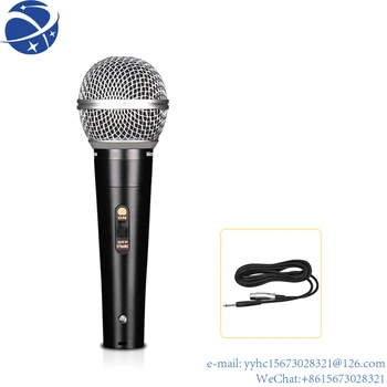 Yun Yi Dinâmica Profissional de Mão com Fios de Metal Material do Microfone do Karaoke SM581 para Trabalhar em Casa Online postos de trabalho de Desempenho de Som