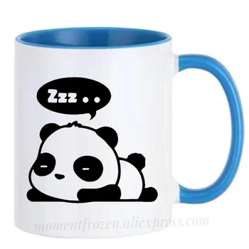 Bonito Sonolento Panda Copos Preguiçoso Urso Canecas De Café Em Casa Decalque Fogueira De Acampamento Beber Água, Suco De Coffeeware Casa Decalque Presentes De Amigos