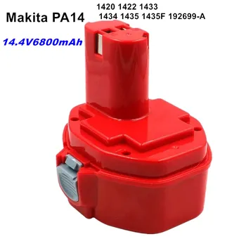 Substituição da Bateria Para Makita 14,4 V 6800mAh Ni MH Bateria Recarregável Ferramentas de Bateria PA14 1422,1420,192600-1, 6281D,6280D