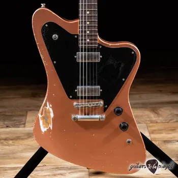 Personalizado Fano Alt De Facto PX6 Relíquia de Ouro Rosa OLTRE LOLL FireElectric Guitarra Mini Captadores Pickguard Preto Klusion Sintonizador