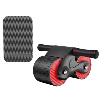Novo design de ginástica ab roda automática rebote de duas roda abdominal ab rolo com ajoelhar-se da almofada