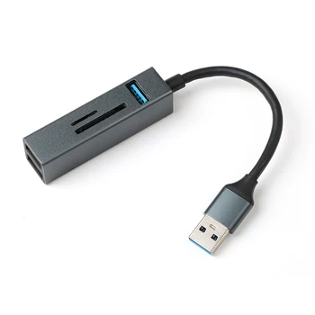 USB 5-em-1 Leitor de Cartão USB Hub Multi-função de Estação de Ancoragem Usb3.0 Hub Liga De Alumínio De Periféricos De Computador