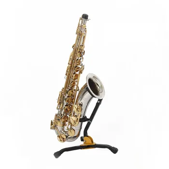 Saxofone Suporte Dobrável Saxofone Amarelo Tripé Titular Portátil Saxofone Alto De Metal Suporte De Chão Colecionáveis