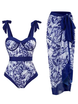 Verão de Impressão de 2 peças de Mulheres de Maiô Biquínis Conjuntos de 2023 Moda Feminina moda praia Praia de Roupas Sexy trajes de Banho Curativo