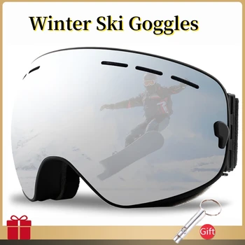 NOVA Dupla Camadas Anti-Fog Óculos de Esqui de Neve e Snowboard, Óculos de Snowmobile Óculos de Desporto ao ar livre Óculos de Esqui Para Esportes de Inverno