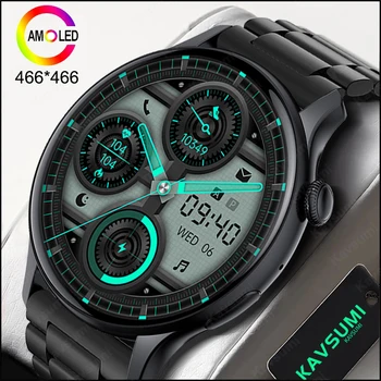 KAVSUMI de Chamada Bluetooth Smart Watch Mens de 1,43 polegadas 466*466 Tela AMOLED Smartwatch Sempre Apresentar Smart Bracelete Para o Xiaomi 2023