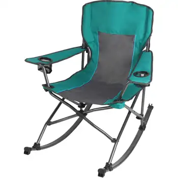 Ozark Trail Dobrável Conforto Camping Cadeira de Balanço, Verde, 300 kg de Capacidade, Adultos
