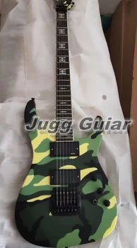 Raras Mão de Obra de Jeff Hanneman Verde Urbano de Camo da Guitarra Elétrica, Ponte Kahler H Punhal Embutimento China Captadores EMG Preto Hardware