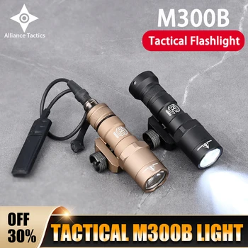 Surefir M300B M300 Tacitcal Lanterna Mini Arma Scout Caça DIODO emissor de Luz Ajuste 20MM Picatinny Rail Momentânea-em Constante na Cauda