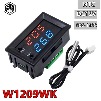 1PCS W2809 W1209WK Digital LED de Temperatura do Termostato Controlador Smart Sensor de temperatura da Placa Módulo 12V DC + Impermeável Sensor de temperatura NTC