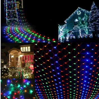 Natal 1.5*1.5 M DIODO emissor de constrangimento luzes 96 leds luz da corda com plug de feriados de ano Novo, festa de casamento, decoração do Quarto