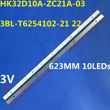 30PCS Retroiluminação LED Strip 10lamp Para HK32D10A-ZC21A-03 3BL-T6324102-13 HKC H32DB3100T H32DB3300 H32PB1800