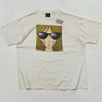 Branco são Miguel do T-Shirt dos Homens da Alta Qualidade de Mulheres de Óculos de sol de Jesus T-shirt Tops Tee