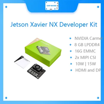 NVIDIA Jetson Xavier NX Developer Kit, Pequeno AI Supercomputador para a Borda da Computação, com Ventoinha de Arrefecimento e alimentação de Energia