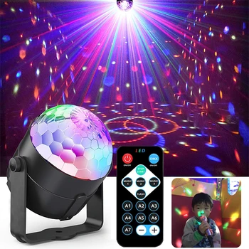 USB 5V de controlo de cor do feixe de bola do disco de natal, luzes de led de controle de música ktv dj discoteca luz garland festa de família de férias de luz