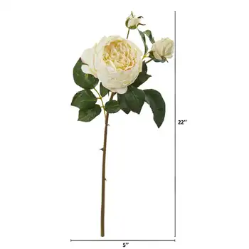 Rosa Flor Artificial (Conjunto de 6)
