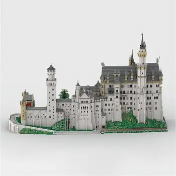 alta dificuldade MOC 57400PCS+ Famosa Arquitetura Modelo de Cidade Castelo de Neuschwanstein Blocos de Construção DIY Brinquedos Tijolo Presentes de Aniversário