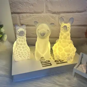 Criativo Simulação de Ovelhas Bonecas Ovelhas Brancas Pequenas Luzes da Noite Brinquedos Noite Confortos Dormir Companheiros Mini Decorações