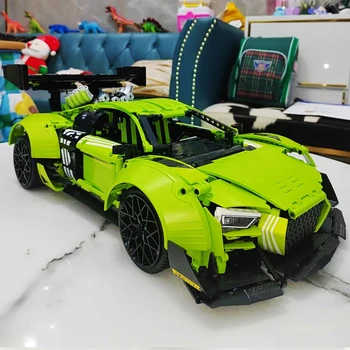 Alta Tecnologia Verde Besta Carro Esporte APP de Controle Remoto Blocos de Construção da Cidade de Veículo de Corrida Tijolos Modelo de Brinquedos Para a Criança Presente Moc