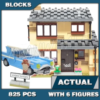 825pcs Mundo Mágico de Assistentes de 4 Privet Drive 2-história Casa Segredo de Casa 11571 Blocos de Construção de Brinquedos Compatível Com o Modelo