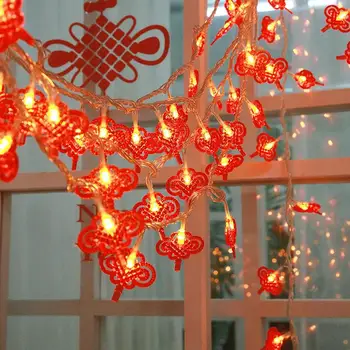 LED Chinês Nó Lanternas Vermelhas Luz Seqüência de Ano Novo, Em 2022, o Festival de Mola de Suspensão Pingente de Decoração de festas