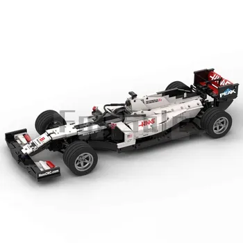 MOC-47258 Haas F1 Team VF-20 1-8 Escala por Lukas2020 Bloco de Construção de Esporte de Carro de Brinquedo Quebra-cabeça Para Crianças de Presente