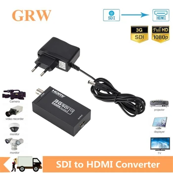 Grwibeoou SDI para HDMI Conversor de Suporte de Adaptador de HD-SDI / 3G-SDI Sinais Mostrando no monitor HDMI Frete Grátis