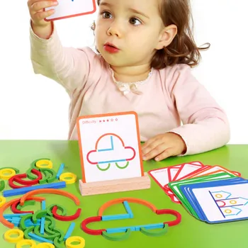 Montessori De Madeira Equilíbrio Blocos De Brinquedos, Jogos De Tabuleiro Inteligência Criativa Forma De Reconhecimento De Cores De Blocos De Brinquedo Para As Crianças Cedo