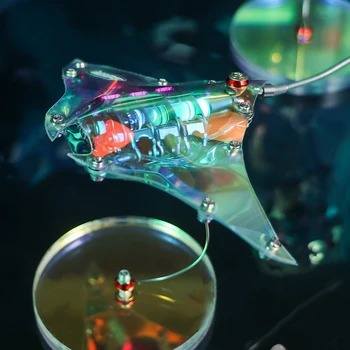 Água-viva translúcida de Metal de Montagem Diy Brinquedo Mecânico Estátua Archer Brinquedo 3D DIY Decoração Conjunto Brinquedo Aluno Dom Peixes-Lanterna