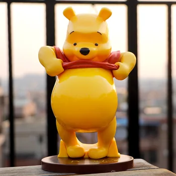 Disney 12cm Winnie The Pooh Boneca Modelo Estátua Figura de Ação do Anime Decoração Coleção Estatueta Modelo de brincar Para Crianças de Presente