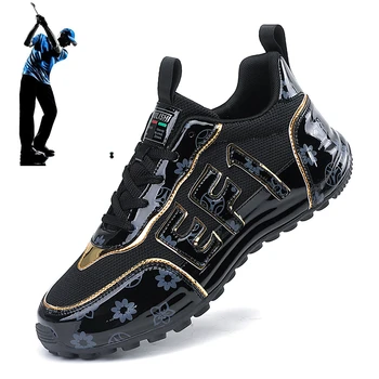 Malha Confortável de Sapatos de Golfe de Homens e Mulheres de Esportes da Moda de Sapatos de Golfe de atletismo ao ar livre Jogging Sapatos