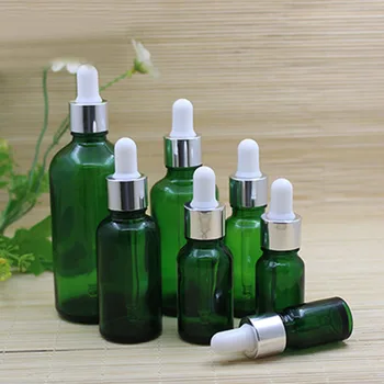100ml/azul claro/verde/marrom garrafa de vidro de óleo essencial de umidade líquido soro complexos de recuperação de cuidados com a pele cosméticos embalagem